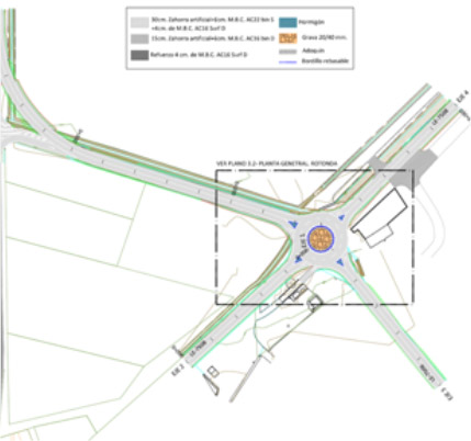 Drafting services for the project for the “Improvement of the intersection and branch of connection between roads LE-7506, LE-7507 and LE-7508 in Azares del Páramo”